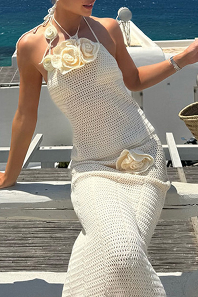 Eva - Flower Design 2 piece dress