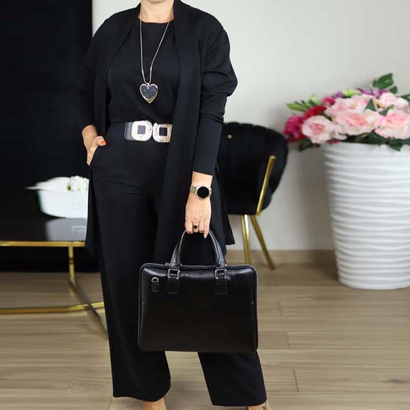 Chic & Cozy 3-Piece Set β Long Cardigan, Top & Pants π