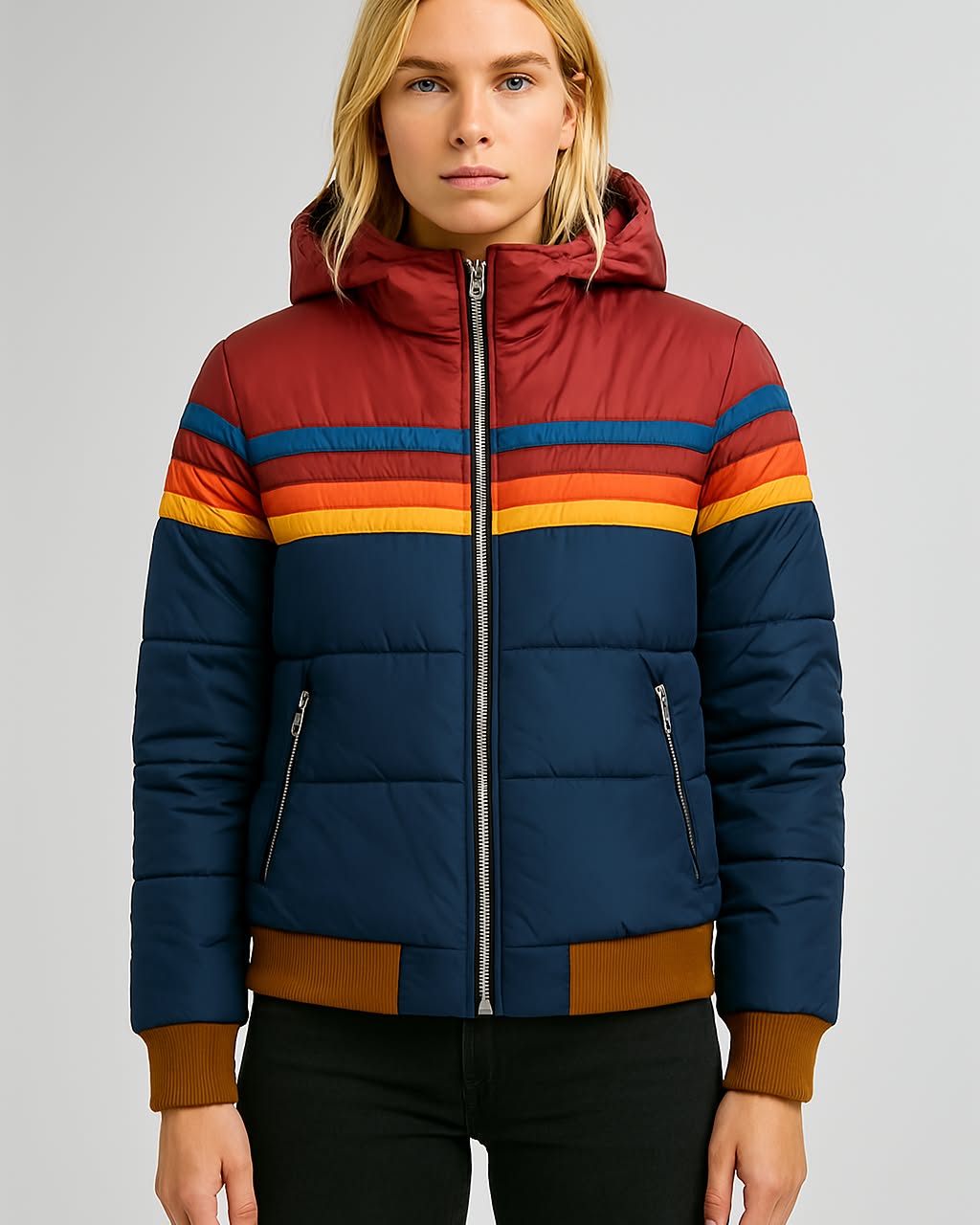 Marietta | Striped Puffer Jacket
