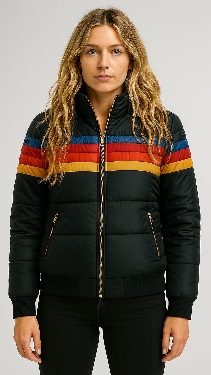 Marietta | Striped Puffer Jacket