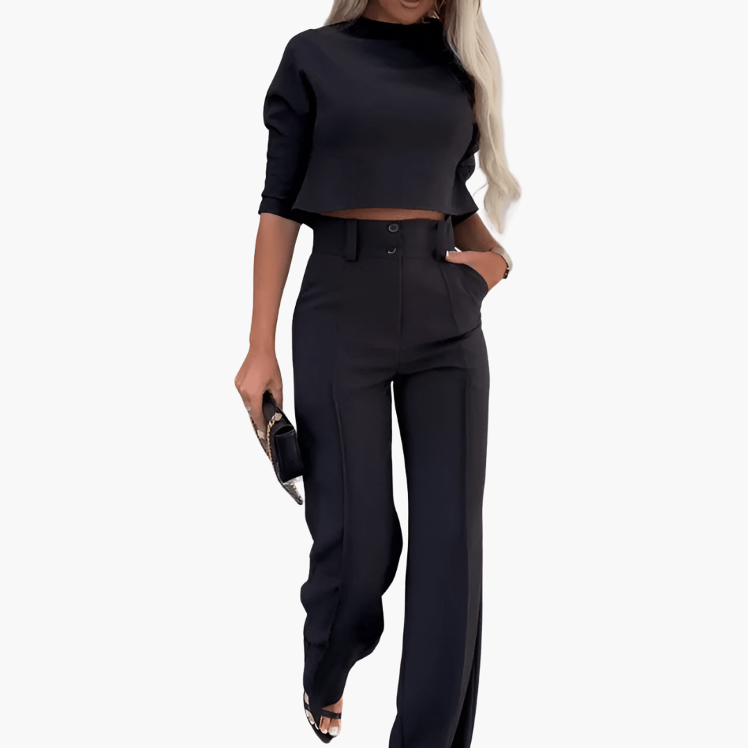 Cara | Elegant Crop Top Set for Women