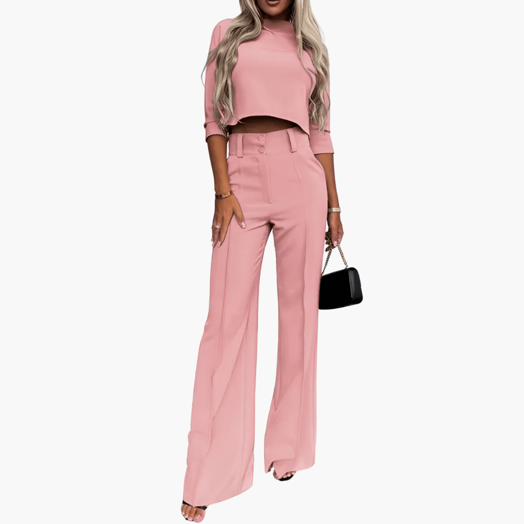 Cara | Elegant Crop Top Set for Women