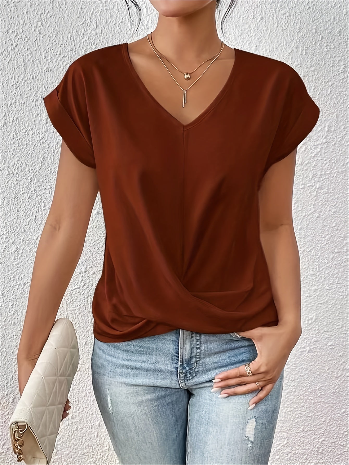 Cleo | Soft Everyday T-Shirt with Feminine Neckline