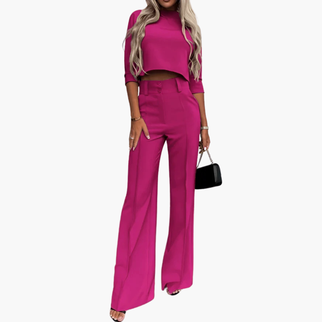 Cara | Elegant Crop Top Set for Women
