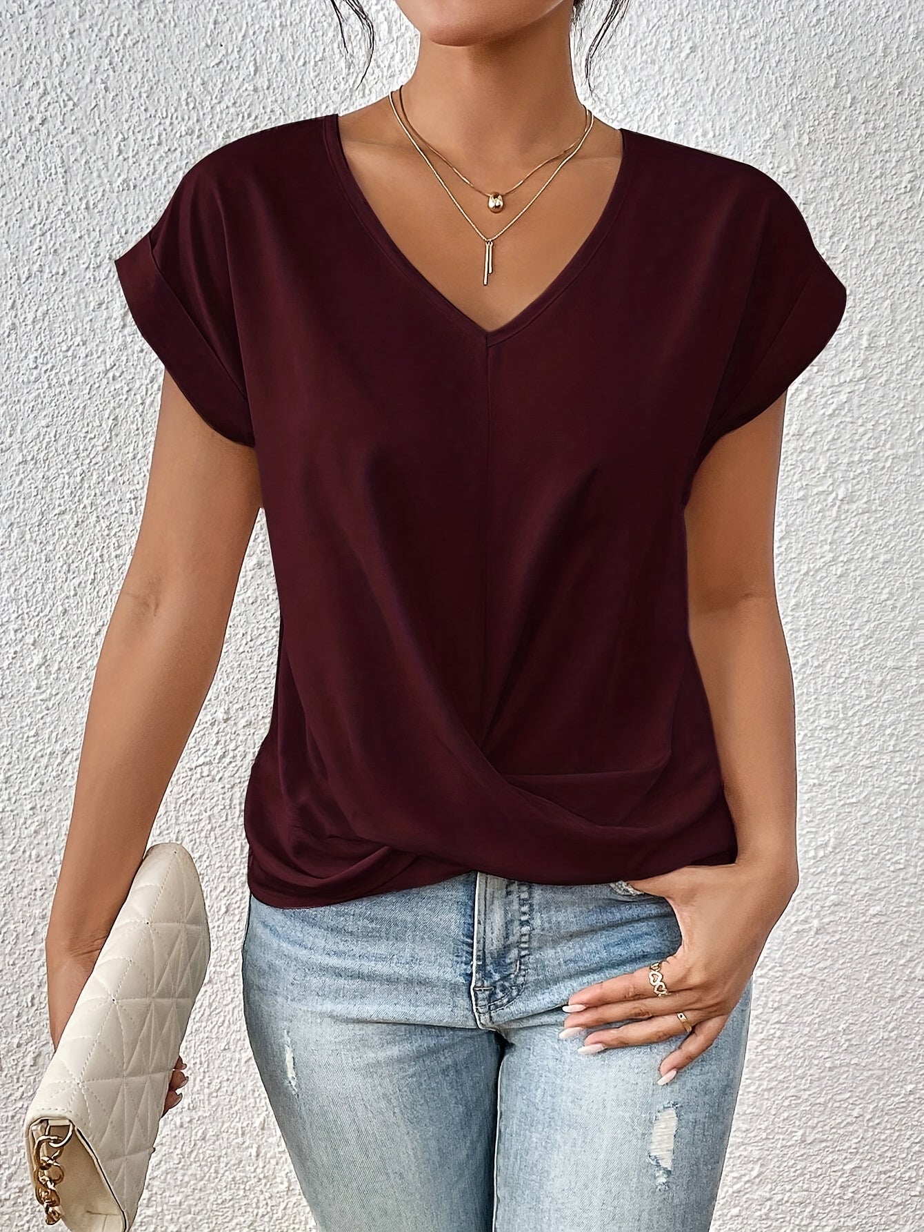 Cleo | Soft Everyday T-Shirt with Feminine Neckline