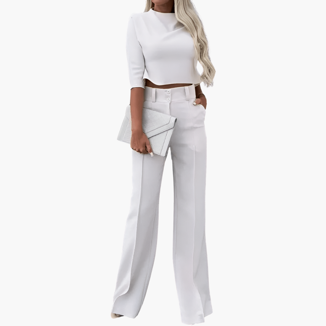 Cara | Elegant Crop Top Set for Women