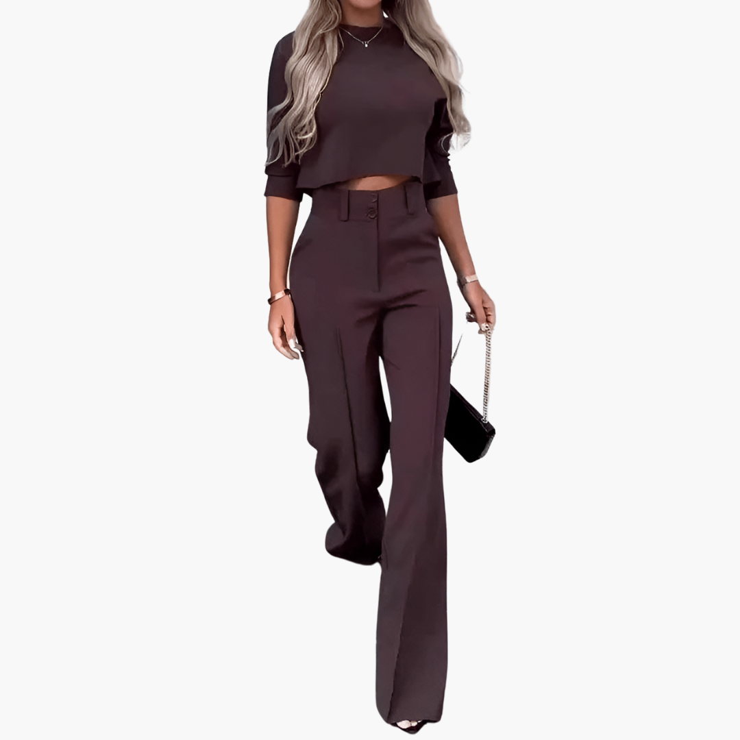 Cara | Elegant Crop Top Set for Women