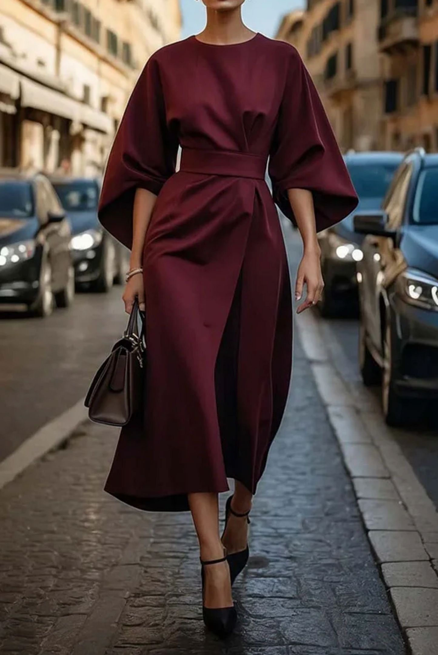 Julie | Elegant Dress with Puff Sleeves