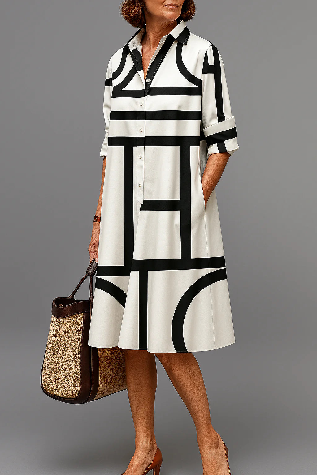 Julia – Elegant Midi Dress for a Stress-Free Style