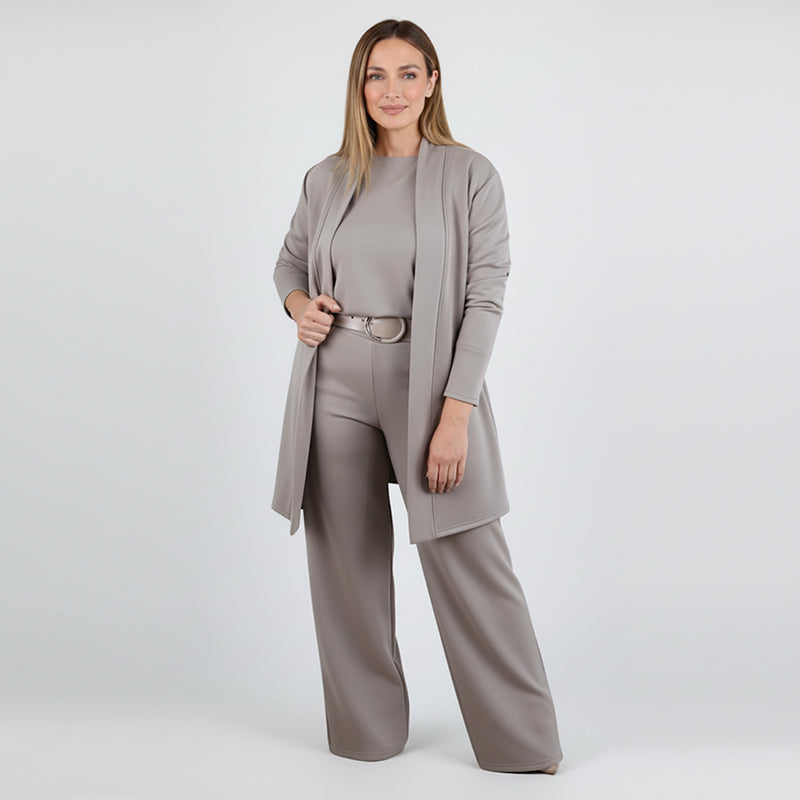 Chic & Cozy 3-Piece Set β Long Cardigan, Top & Pants π