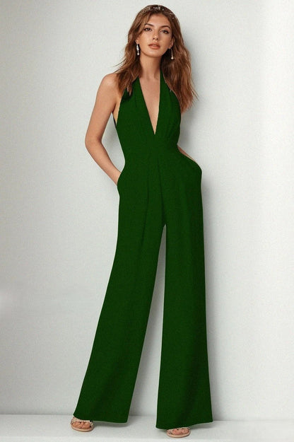 FIORA | Designer jumpsuit with halter neck