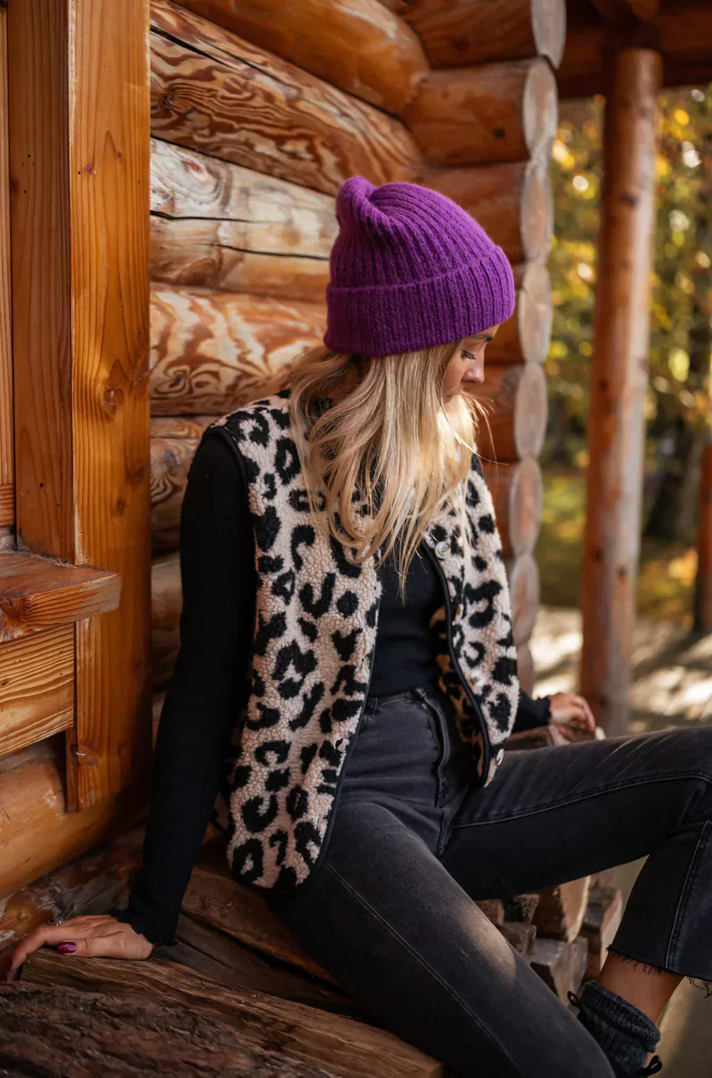 Astrid | Leopard Knitted Gilet