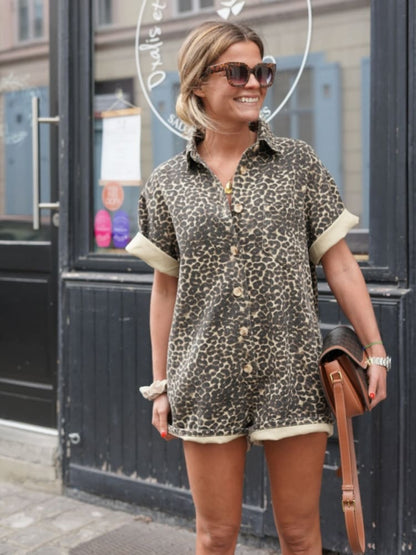 Nikki | Shirt Dress with Leopard Print
