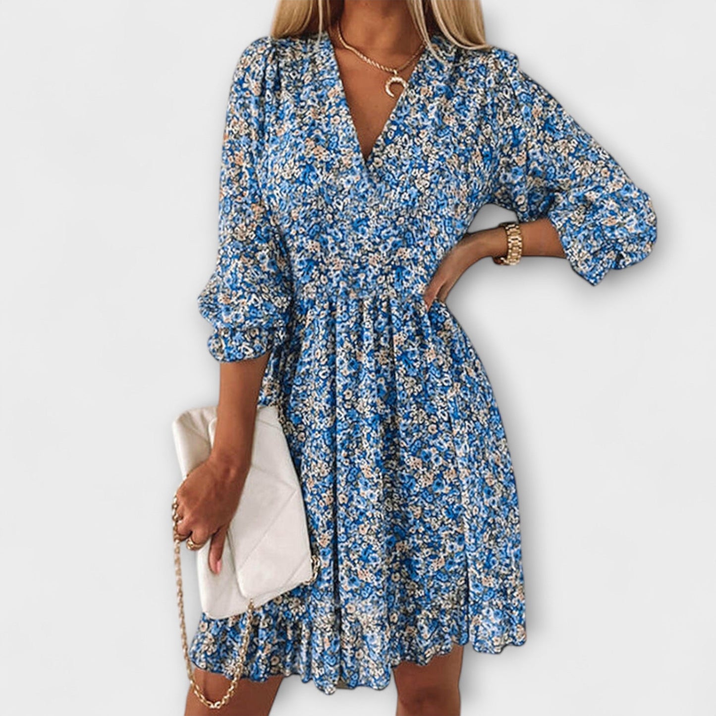 Ella | Floral Puff Sleeve Dress