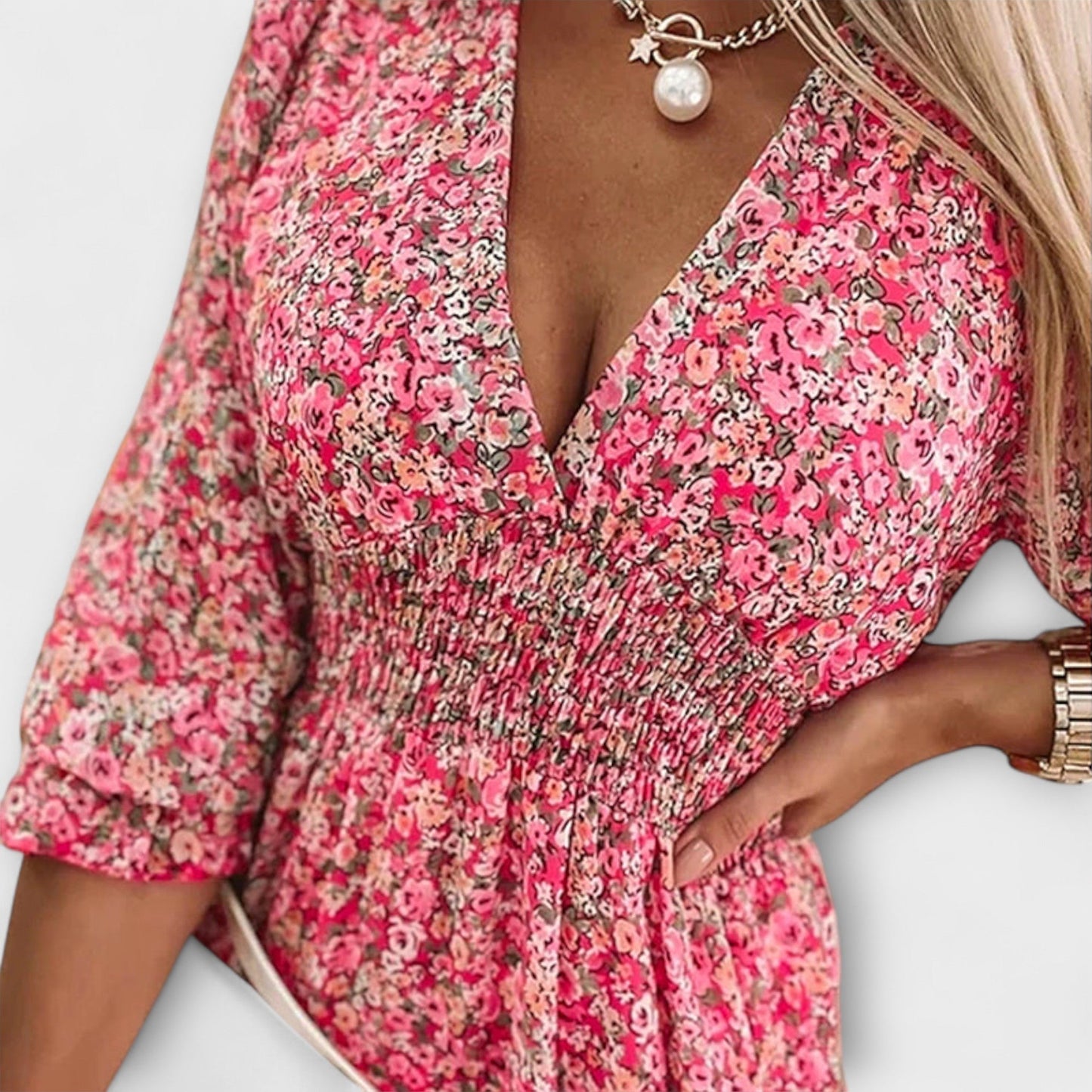 Ella | Floral Puff Sleeve Dress