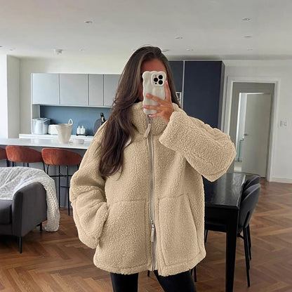KAJA – Soft teddy coat