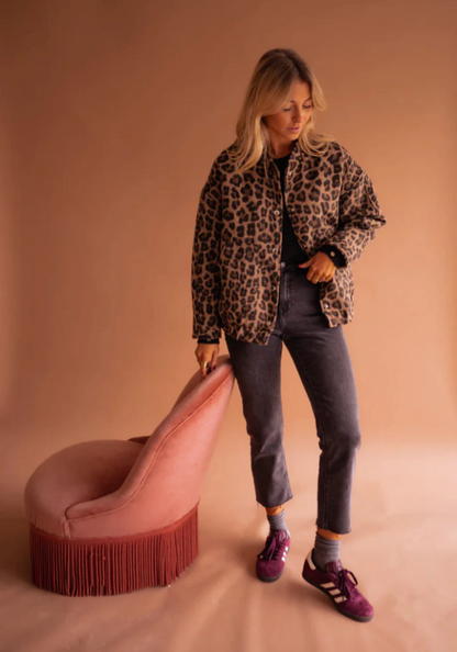 Leona | Leopard Bomber Jacket