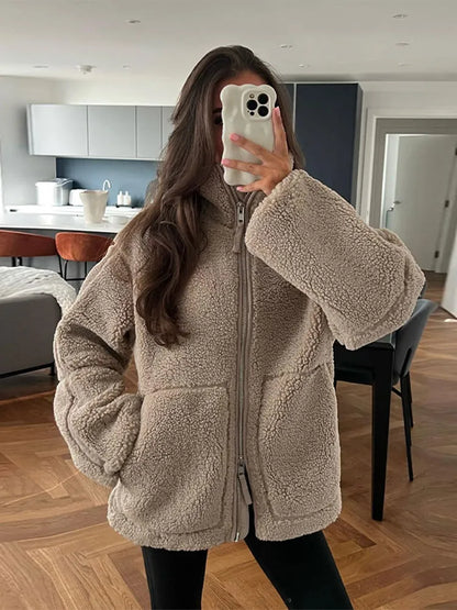 KAJA – Soft teddy coat