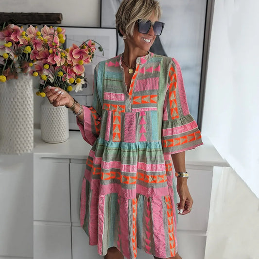 Jane | Boho Tiered Swing Dress