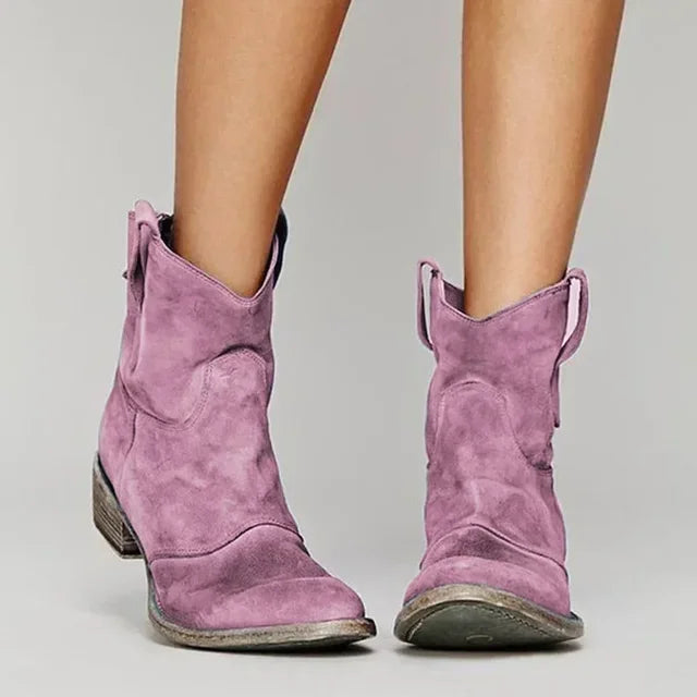 Ally | Vintage Cowboy Ankle Boots