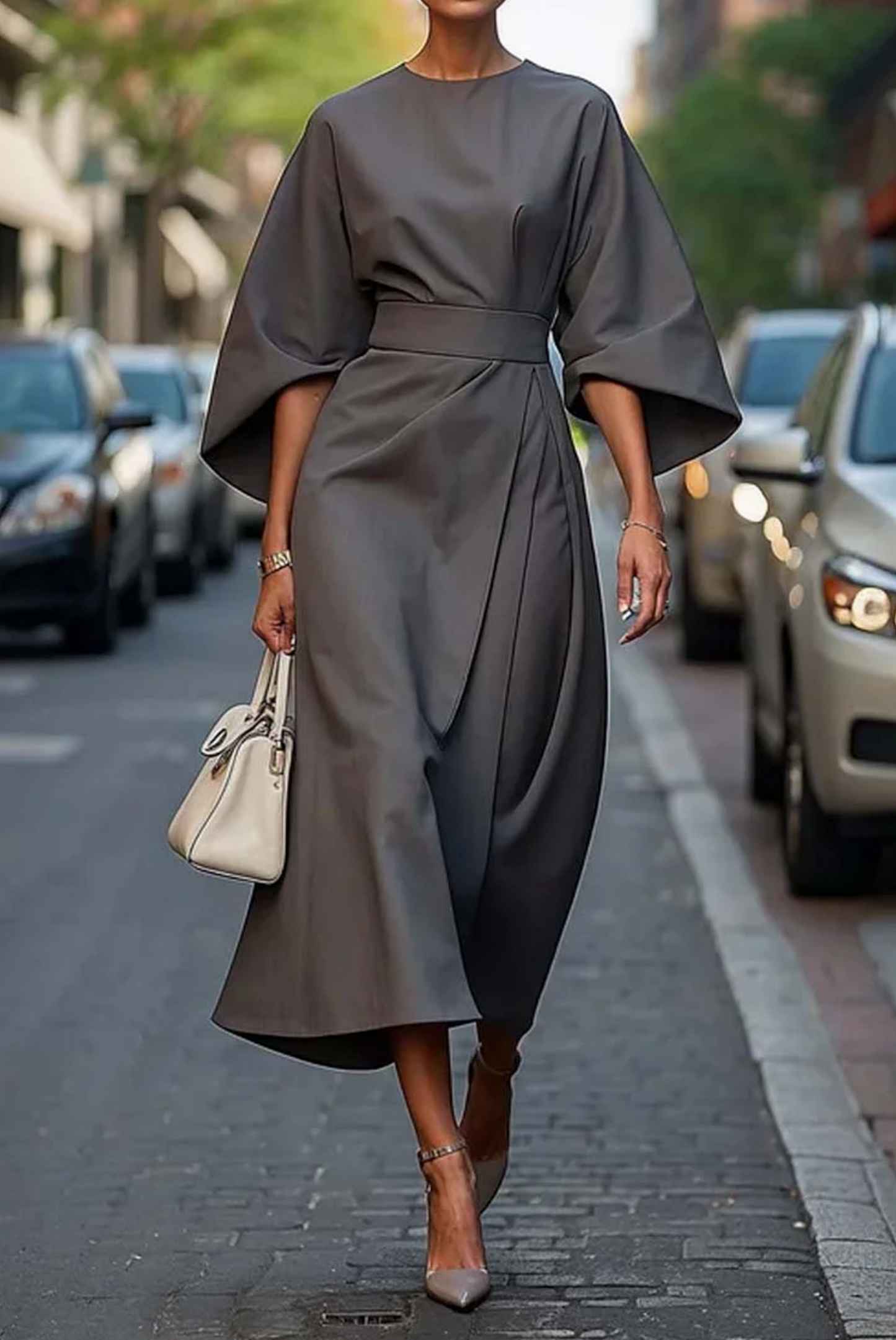 Julie | Elegant Dress with Puff Sleeves