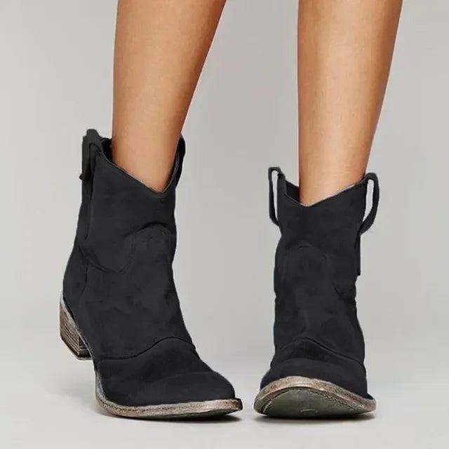 Ally | Vintage Cowboy Ankle Boots
