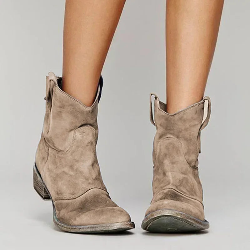 Ally | Vintage Cowboy Ankle Boots