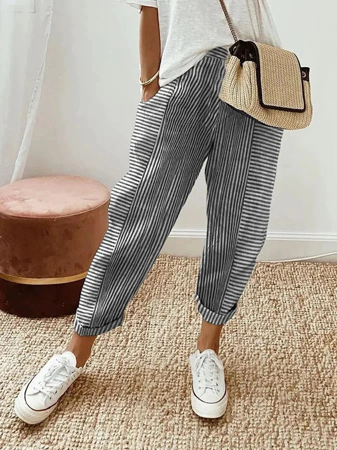 Avery | Casual Striped Trousers