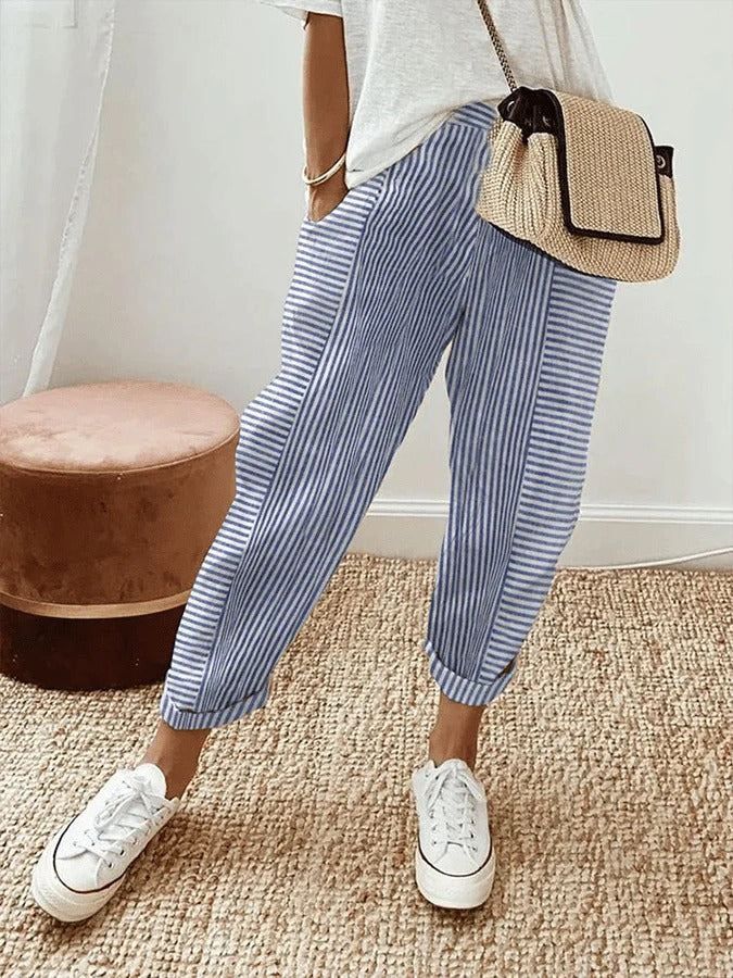 Avery | Casual Striped Trousers