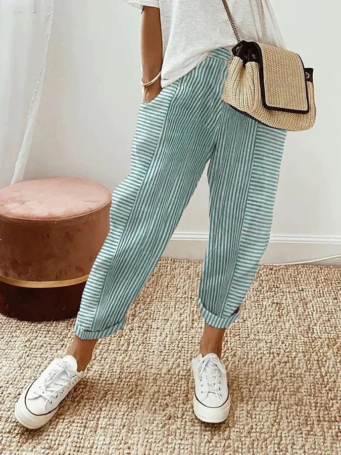 Avery | Casual Striped Trousers