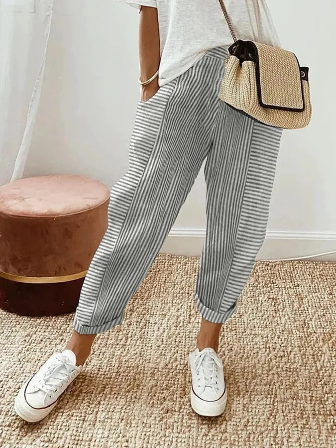 Avery | Casual Striped Trousers