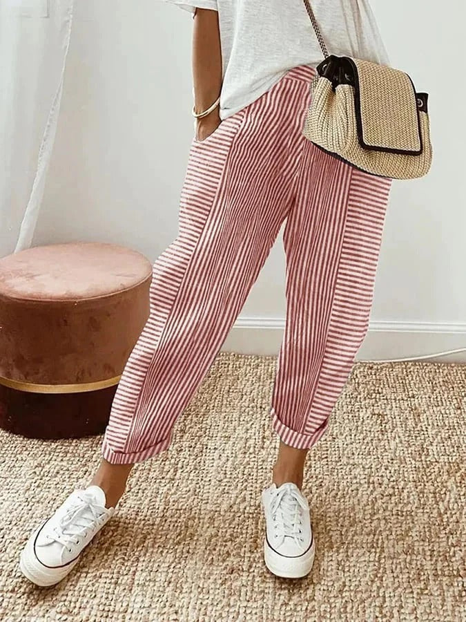 Avery | Casual Striped Trousers