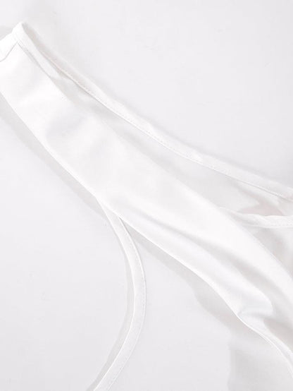 Satin Draped Lace Bralette Top